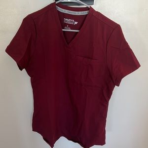 Fabletics scrubs set. S top. M bottom. Color- Wine